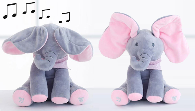 musical peek a boo elephant