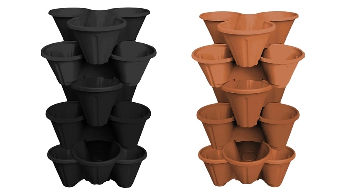 Image of Home Season 3, 5 or 6-Pack of Stackable Trio Plant Pots - 2 Colours!