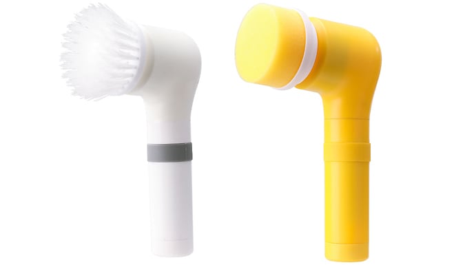 Handheld Electric Cleaning Brush - 5 Brush Heads from Discount Experts