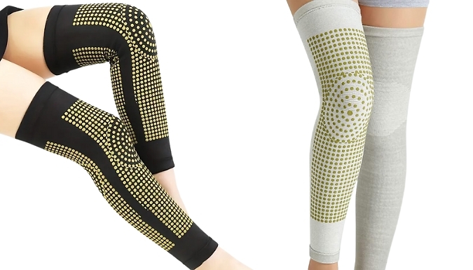 2-Pack of Self-Heating Knee Support Braces - 2 Colours, 3 Sizes at Discount Experts