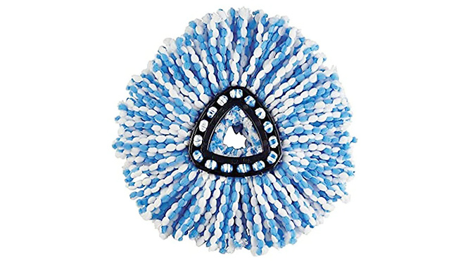 1, 3 or 6 Replaceable Microfiber Spin Mop Heads - 3 Colours from Discount Experts