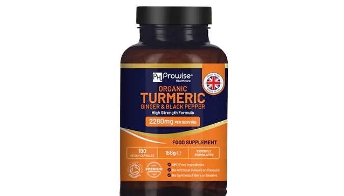 Pain Relief Turmeric with Ginger & Black Pepper Capsules. - 2280mg from Discount Experts