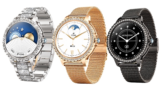 Bluetooth Wellness-Tracking Smart Watch - 3 Colours, 2 Straps