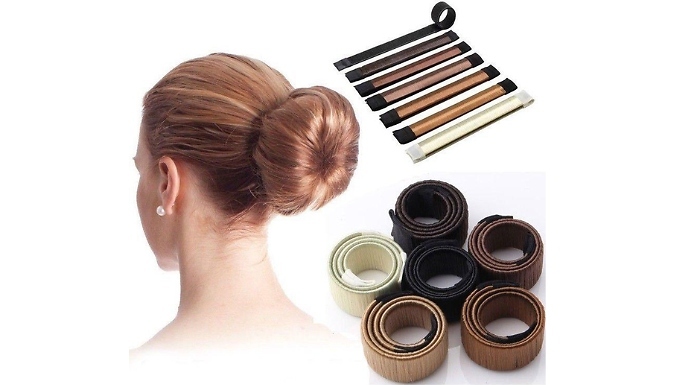 1-5 Pack Glamza Magic Hair Snap - Hair Bun Maker - 6 Colours