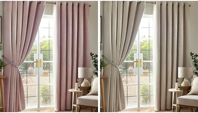 Chenille Blackout Curtains - 5 Colours & 10 Sizes from Discount Experts
