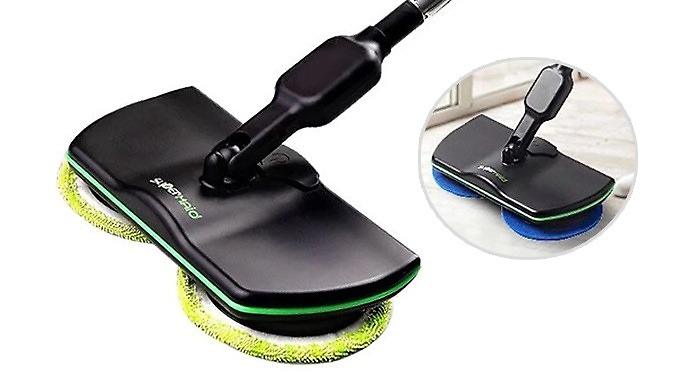 SuperMaid 2-in-1 Rechargeable Cordless Floor Cleaner & Polisher from Discount Experts