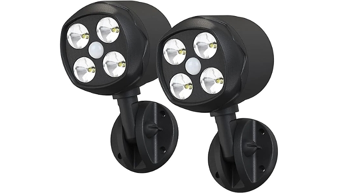 360° Outdoor Motion Sensor Lights - 2 Pack from Discount Experts