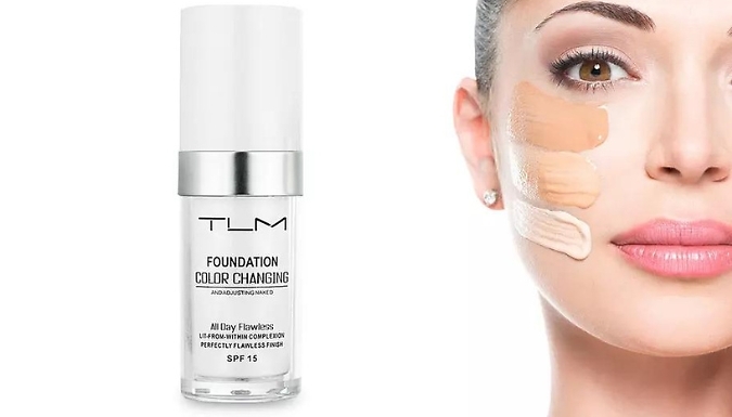 TLM Colour-Changing Foundation with SPF. - 1, 2 or 3 Bottles from Discount Experts
