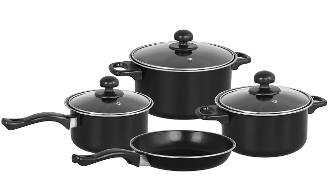 7-Piece Non-Stick Kitchen Cookware Set - 4 Colours from Discount Experts