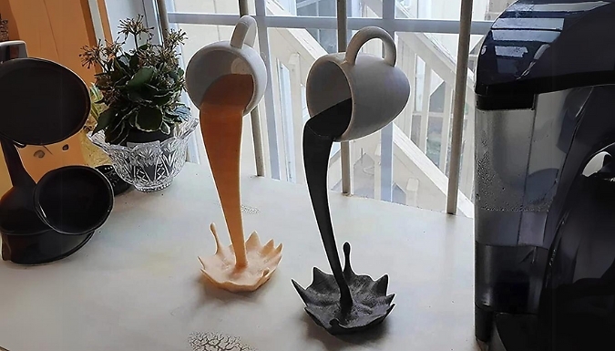 Resin Floating Coffee Cup Sculpture - 6 Styles from Discount Experts