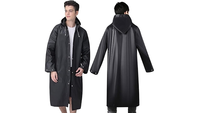 Reusable Waterproof Hooded Raincoats - 2-Pack at Discount Experts