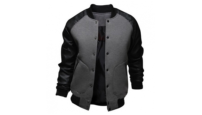 Men's Baseball Jacket - 3 Colours and 7 Sizes from Discount Experts
