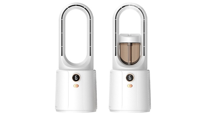 6-Speed Bladeless Fan with LED Display - Optional Humidifier. from Discount Experts