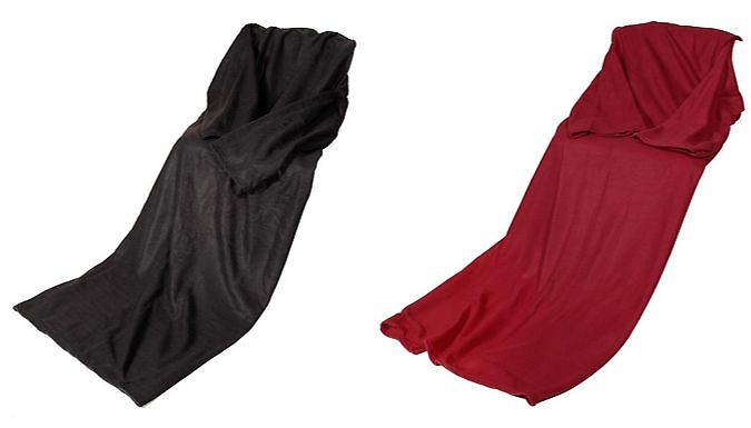 Super Cosy Snuggle Blanket with Sleeves - 5 Colours from Discount Experts