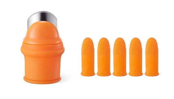 Silicone Finger Sleeves with Thumb Knife from Discount Experts