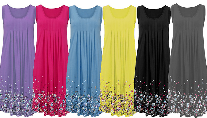 Women’s Summer Sleeveless Dress – 6 Colours & 5 Sizes Deal Price £9.99
