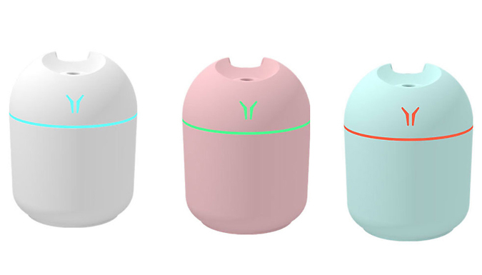 Mini Portable 250ml Air Humidifier - 3 Colours at Discount Experts