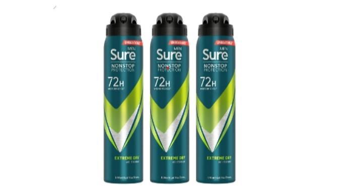 3-Pack Sure Men's 72-Hour Non-Stop Anti-Perspirant - 6 Options at Discount Experts