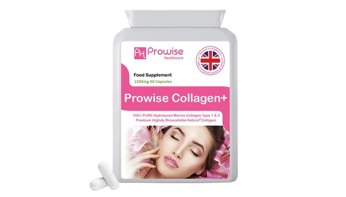 4-in-1 Marine Collagen Capsules - 1200mg. at Discount Experts