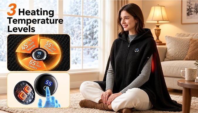 USB Heated Electric Blanket Shawl