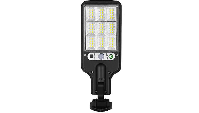 Outdoor LED Solar Motion Sensor Wall Light with Remote from Discount Experts