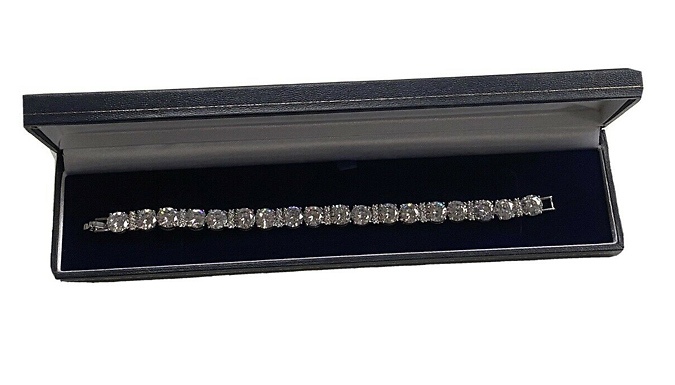 Created Diamond Chunky Cluster Tennis Bracelet from Discount Experts