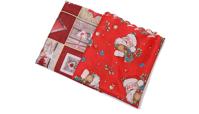 Christmas Printed Tablecloth Cover Decoration - 2 Designs at Discount Experts