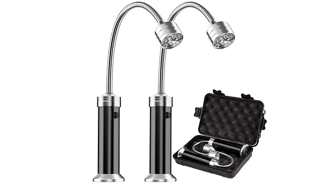 2-Pack of Portable Magnetic LED Grill Lights at Discount Experts