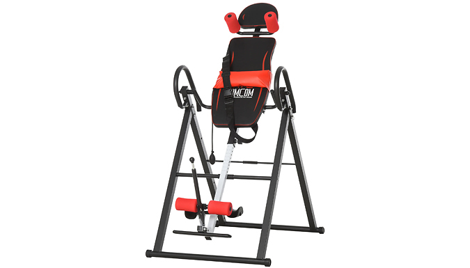 HOMCOM Adjustable Steel Gravity Inversion Table With Safety Belt Deal Price £89.99