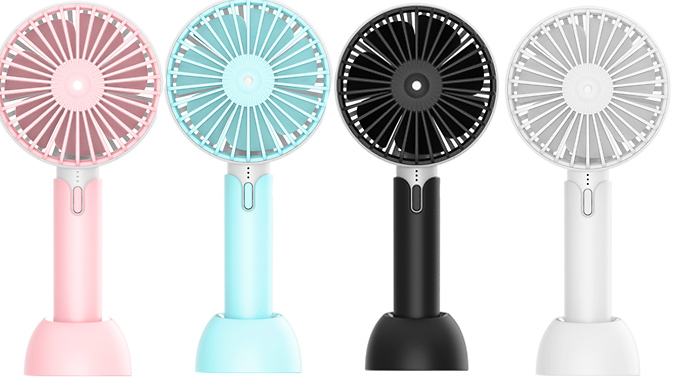 2-in-1 USB Desktop and Handheld Fan - 3 Colours from Discount Experts