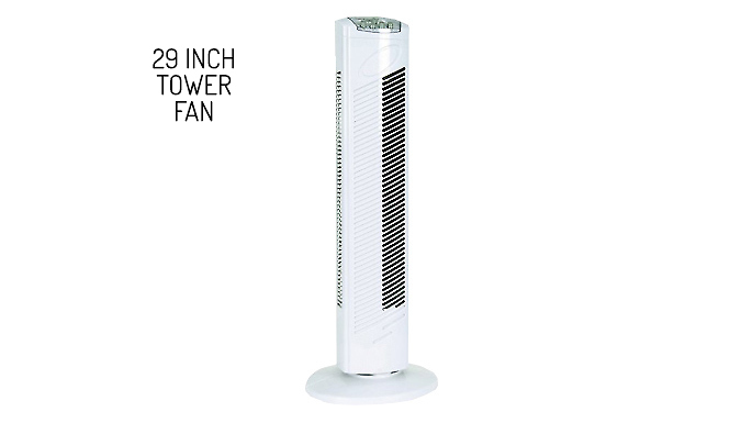 3-Speed Oscillating Tower Fan – 2 Sizes Deal Price £21.99