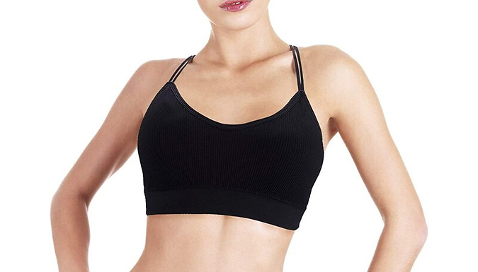 3 or 5-Pack of Double Strap Camisole Bras – 8 Colours Deal Price £12.99