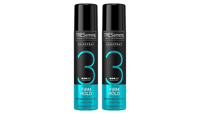 2 or 4-Pack of TRESemme Firm-Hold 24 Hour Frizz Control Hairspray - 100ml Bottles. from Discount Experts
