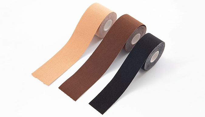 Invisible DIY Breast Lift Tape & Optional Nipple Covers - 3 Colours & 3 Options at Discount Experts