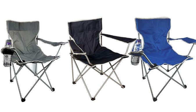 2-Pack Folding Camping Chairs - 3 Colours at Discount Experts