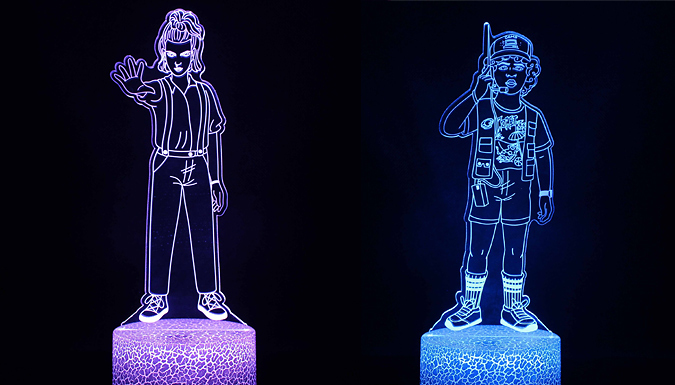 80's Neon Nostalgia 3D Visual Illusion Lamp - 4 Designs from Discount Experts