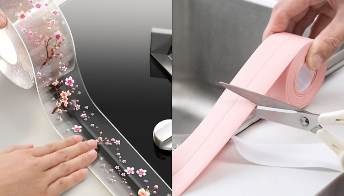 1 or 2 Rolls of Anti-Mould Waterproof Self-Adhesive Tape - 4 Colours from Discount Experts