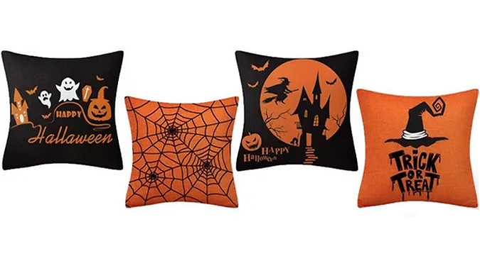 4-Piece Halloween Pillow Case Set at Discount Experts