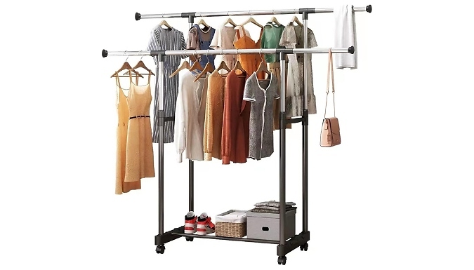 Portable Clothing Hanging Rail from Discount Experts