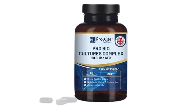 Pro Bio Cultures Complex Probiotics & Prebiotics - 60 Capsules. at Discount Experts