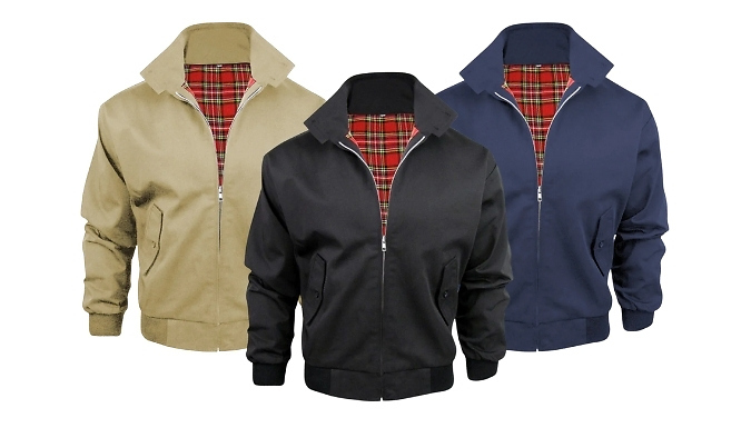 Stand-Collar Harrington Jacket - 3 Colours & 5 Sizes at Discount Experts