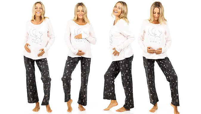 Silent Night Maternity Pyjama Set - 4 Sizes at Discount Experts