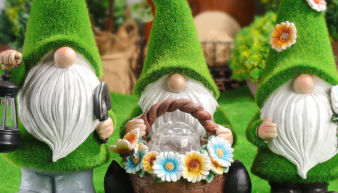 Garden Gnome Solar Light Decorations - 4 Designs at Discount Experts