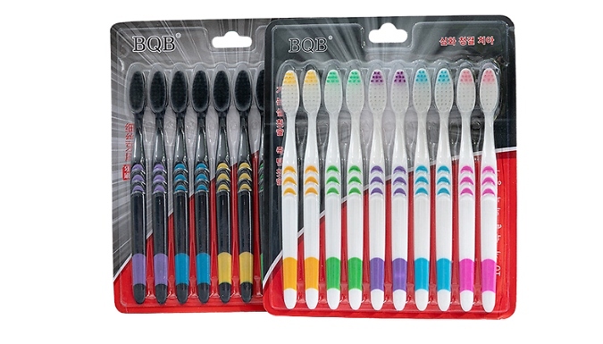 10-Pack of Toothbrushes - 2 Colours from Discount Experts