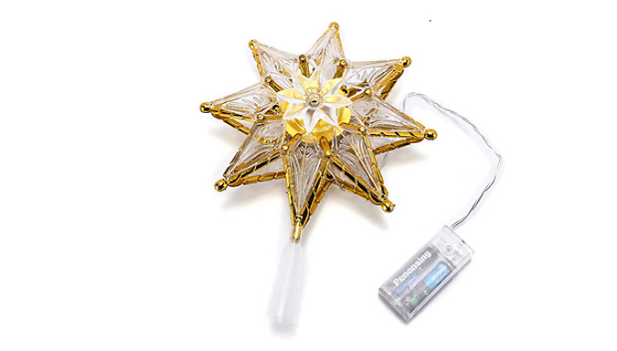 LED Christmas Decor Tree Star Top Light - 2 Colours from Discount Experts