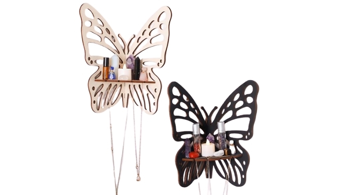 Butterfly-Shaped Corner Shelf - 2 Colours from Discount Experts