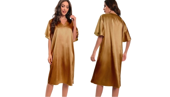 Soft Satin Nightdress - 6 Colours from Discount Experts