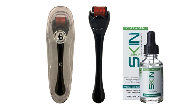 540 Micro Needle Derma Roller With Optional Collagen Serum - 10 Sizes at Discount Experts