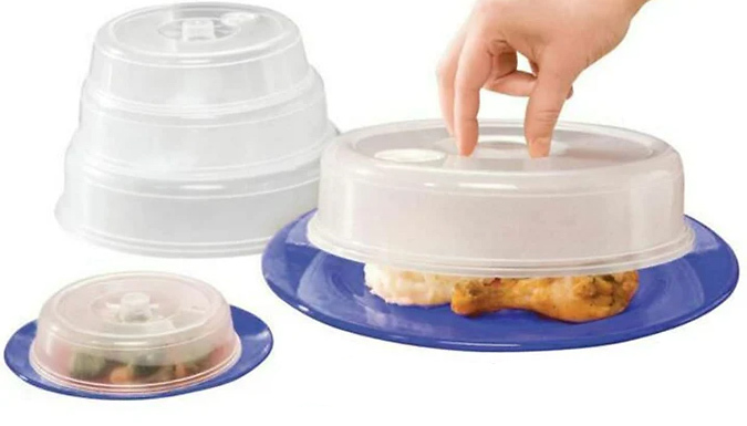 5-Pack of Ventilated Microwave Splatter Guard Covers at Discount Experts
