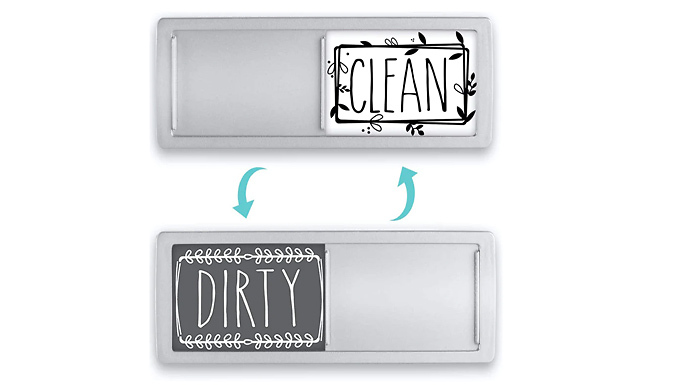 Clean & Dirty Dishwasher Magnetic Sliding Sign from Discount Experts
